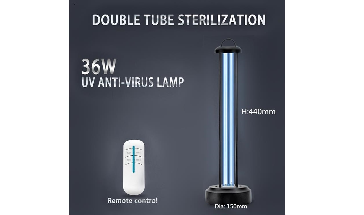 Antivirüs 36W Ultraviyole UV-C Hava / Ortam Sterilizasyon Lambası İncelemesi