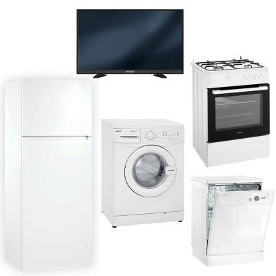 Arçelik Çift Kapılı Buzdolabı, Çamaşır Makinesi, 82 Ekran Led Tv, Bulaşık Makinesi,4 Gözü Gazlı Turbo Fırın Evlilik Paketi