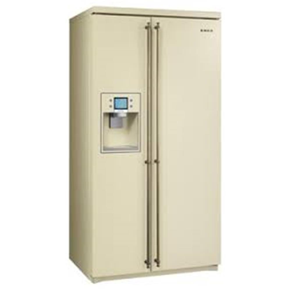 Холодильник слоновая кость. Холодильник Smeg sbs8003p. Холодильник Smeg sbs8004po. Холодильник Side-by-Side Smeg sbs8004po. Холодильник Smeg Side by Side.