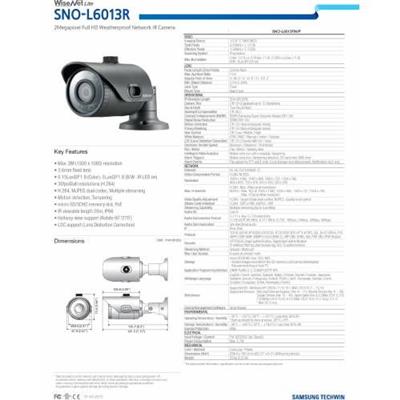 Samsung NO-L6013RP 2MP IP Video Kameralar